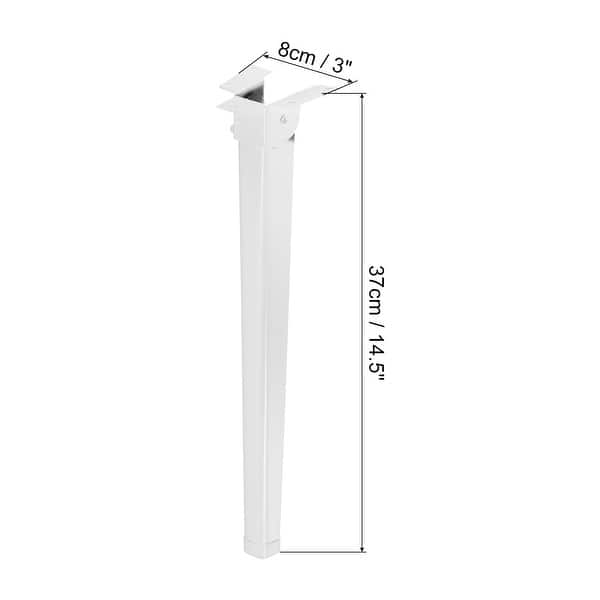 8x Folding Table Legs, 14.5" Length Coffee Table Leg Replacement White